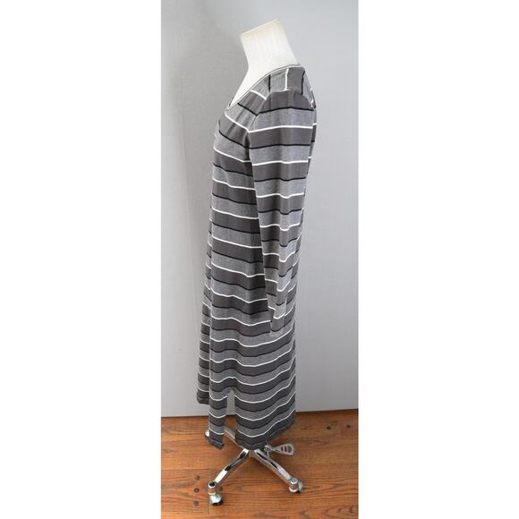 Toad&Co Dress Womens Small Striped Montclair Midi Organic Tencel Sustainable - Picture 2 of 6
